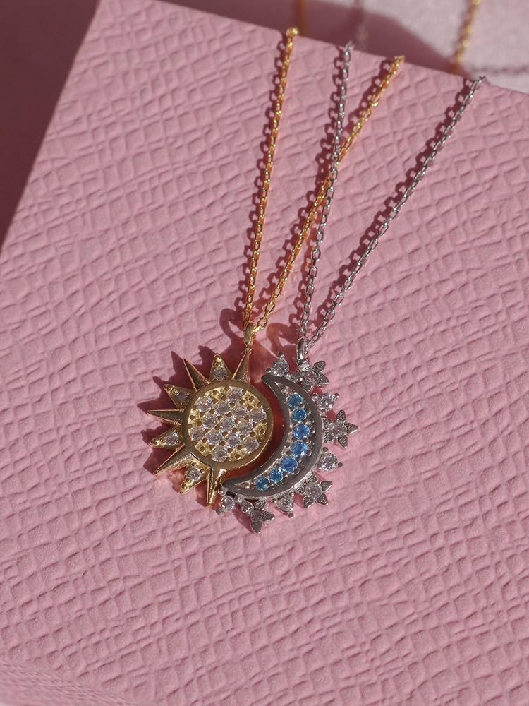 Sun & moon couple neckless