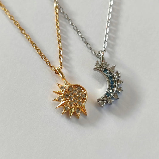 Sun & moon couple neckless